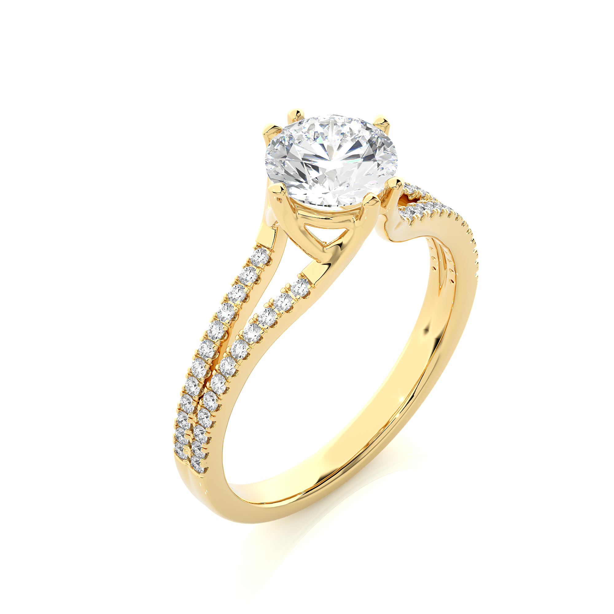 1.11 Carat J Color VS1 Clarity Diamond Studded Natural Diamond Ring.
